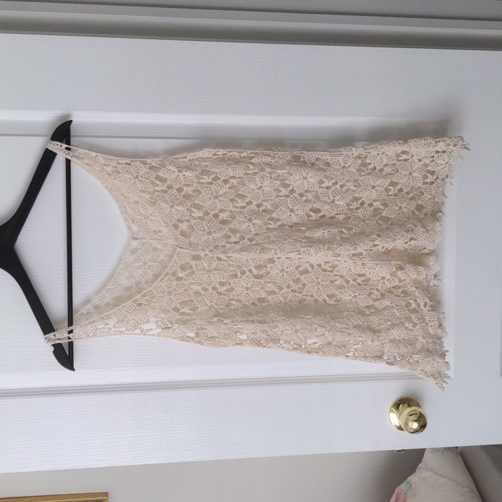 Cream swimsuit coverup